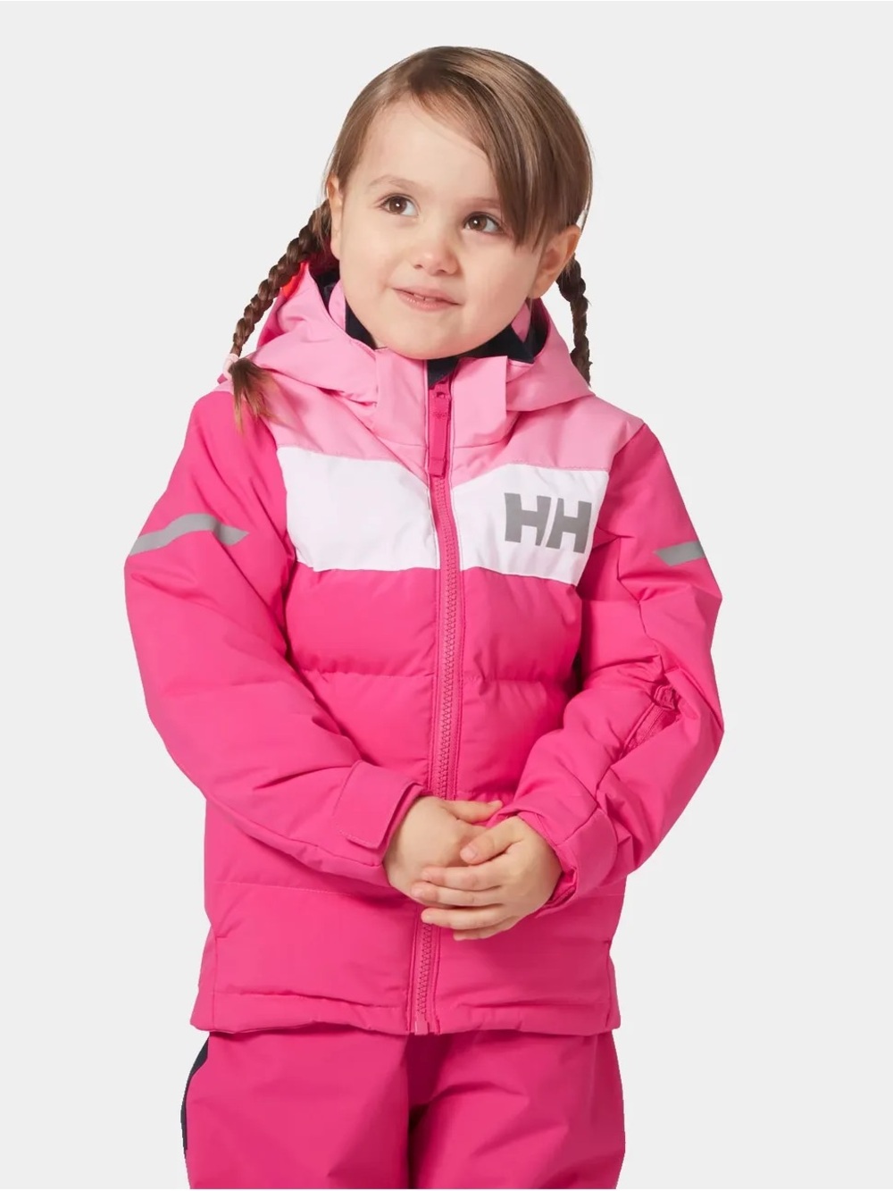 Helly Hansen Girls Pink Winter Jacket Size 5 Snow Coat Hot Light Pink Like New